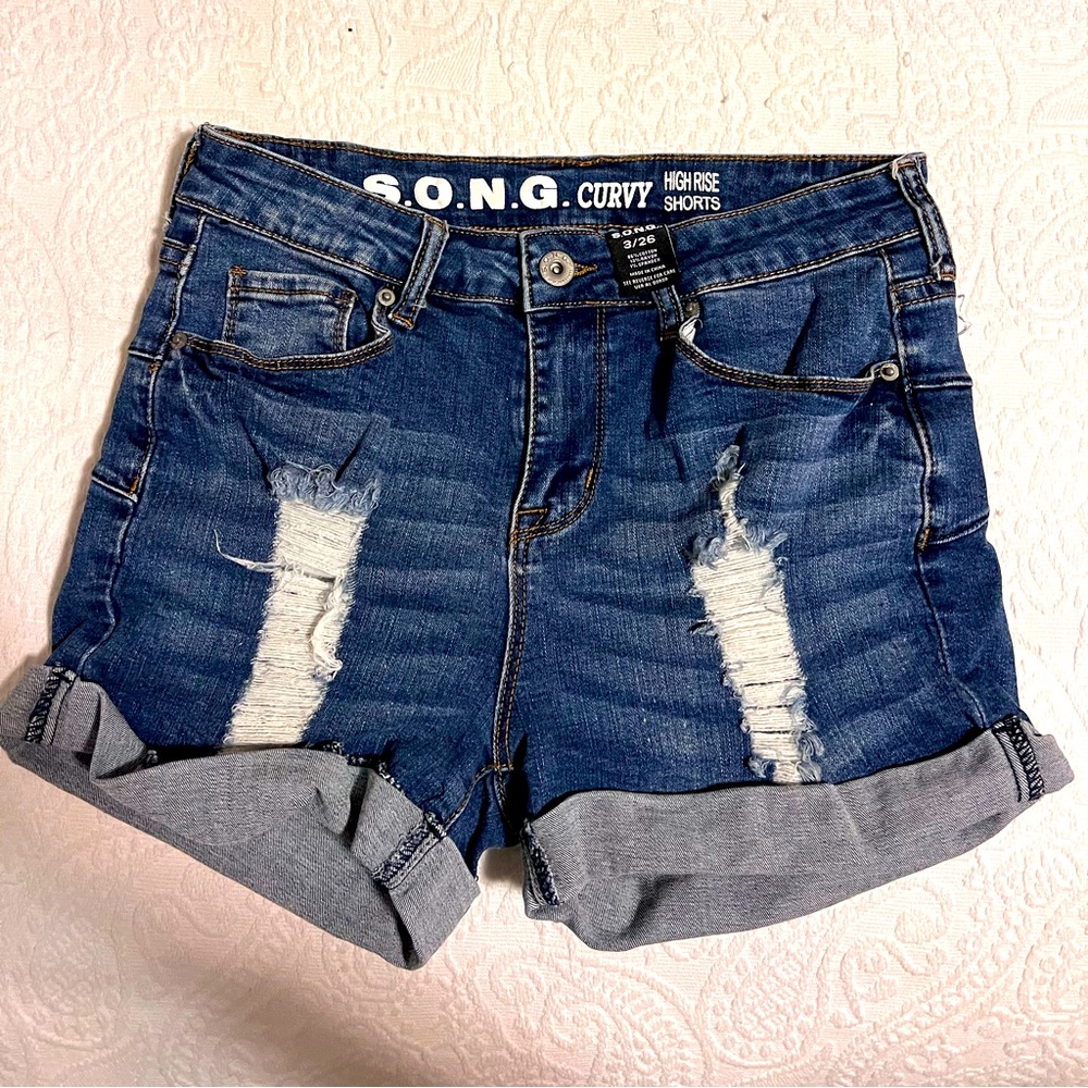 S.O.N.G Jean shorts dark wash